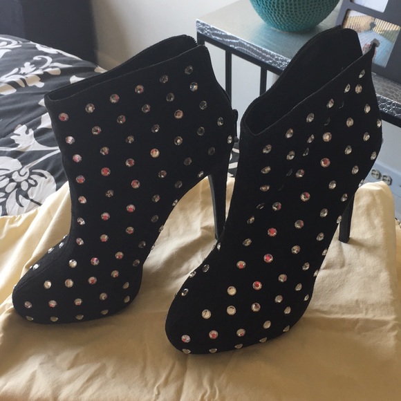 diamond studded booties